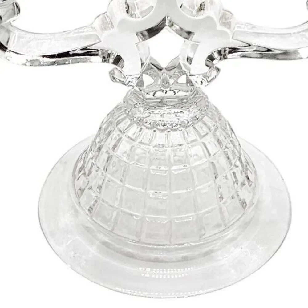 Victorian Clear by Heisey Double Taper Candlestick - Vintage MCM‎ Home Decor